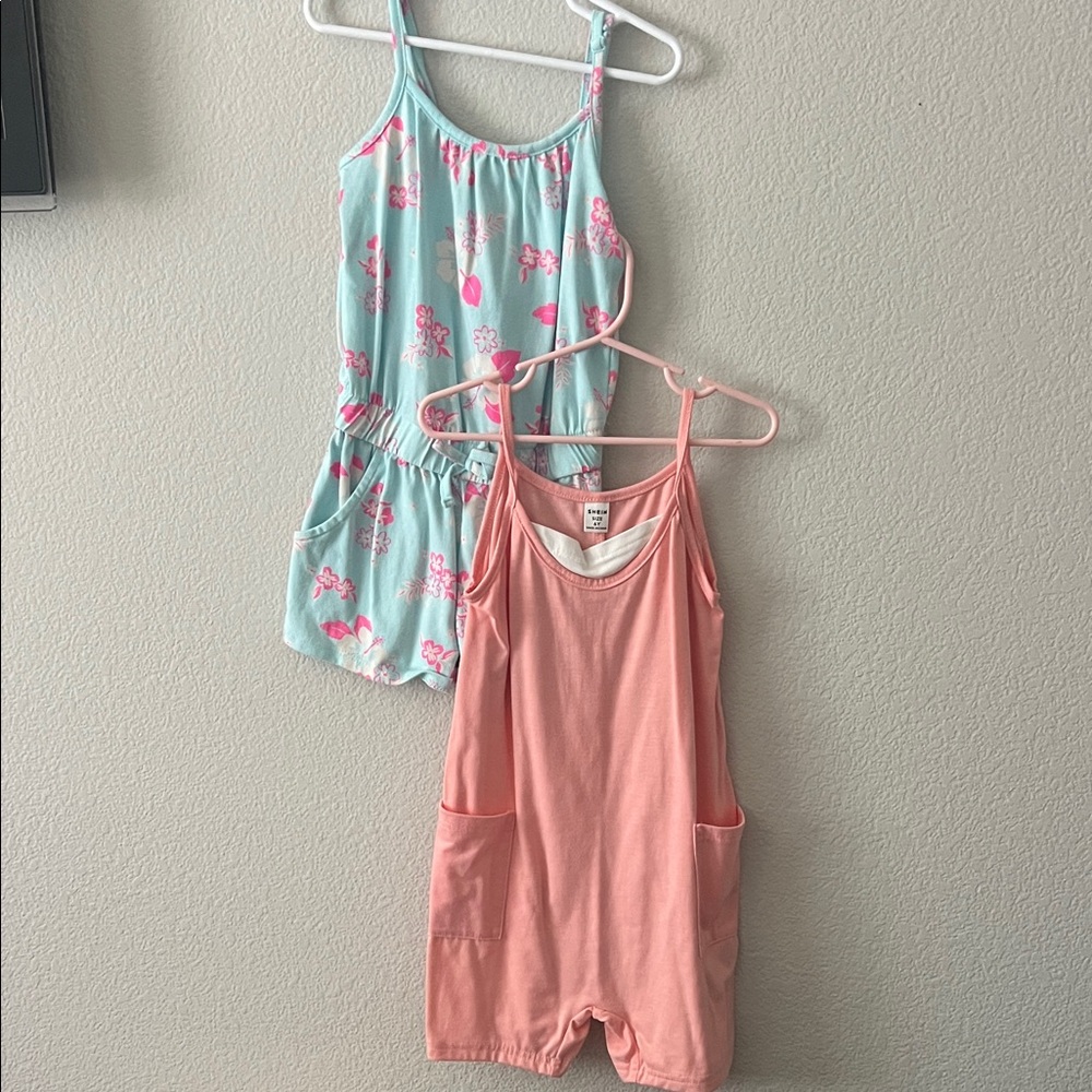 Cat & Jack Pink and Blue Floral Romper